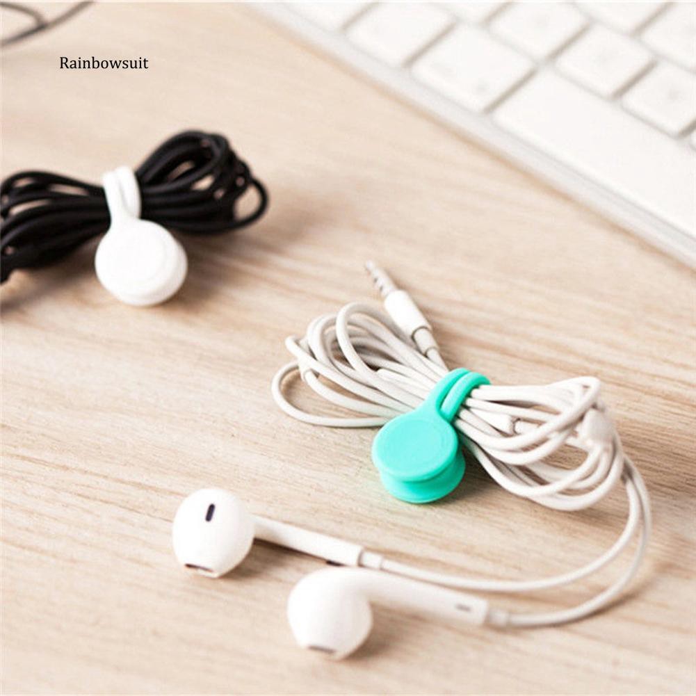 Bộ 4 Dụng Cụ Quấn Dây Cáp Bằng Silicone Từ Tính Đa Năng