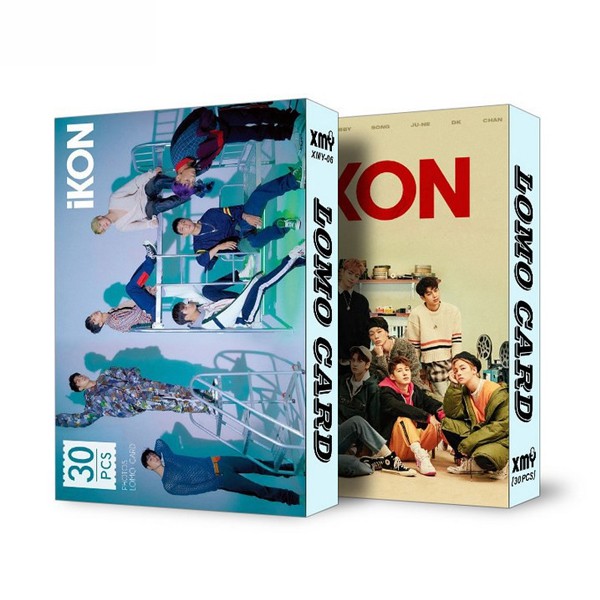 Hộp ảnh lomo in hình IKON 30 tấm idol kpop