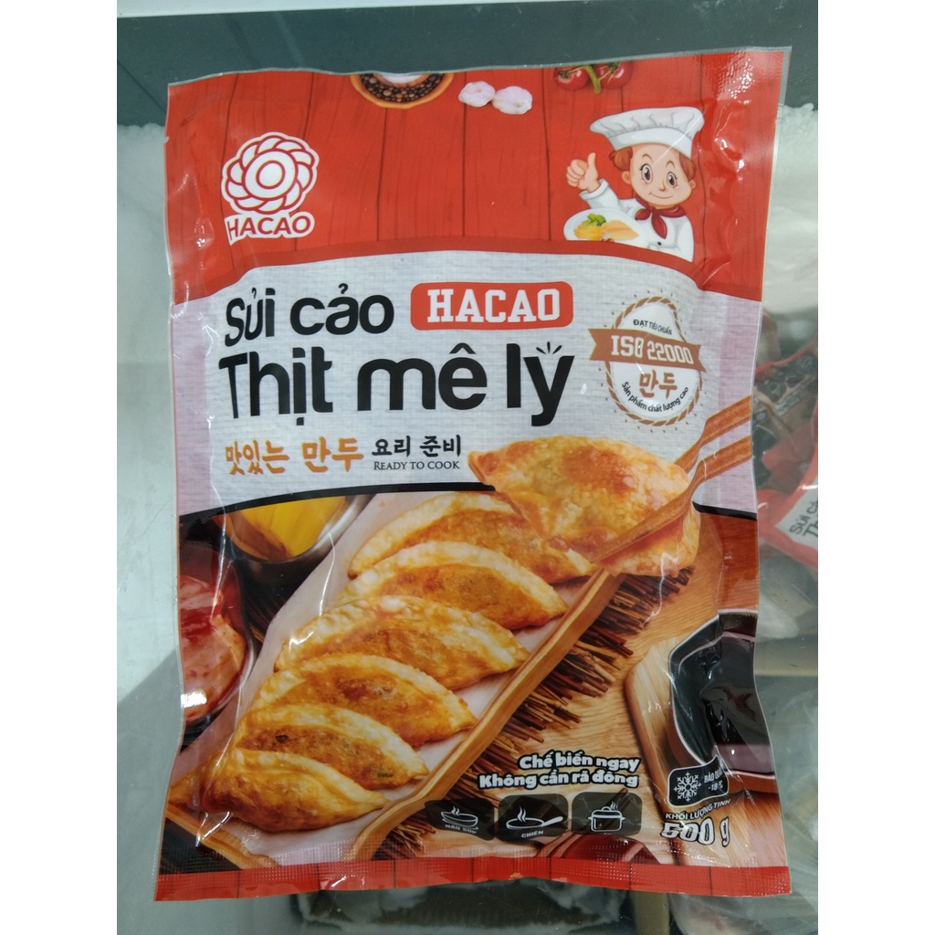 Sủi cảo nhân thịt Hacao chiên, rán, thả lẩu, nấu súp, hấp ăn sáng tiện lợi, thơm ngon gói 500g