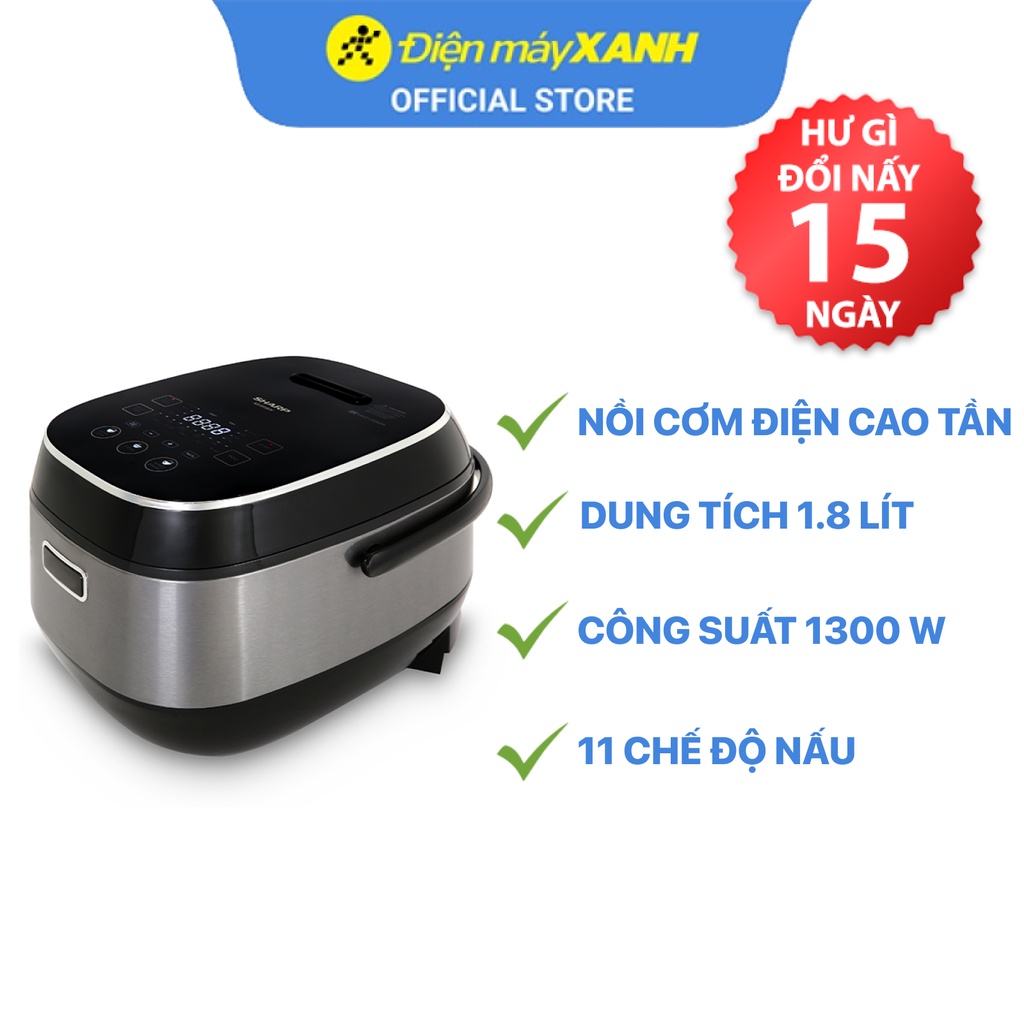 Nồi cơm cao tần Sharp 1.8 lít KSIH191VBK