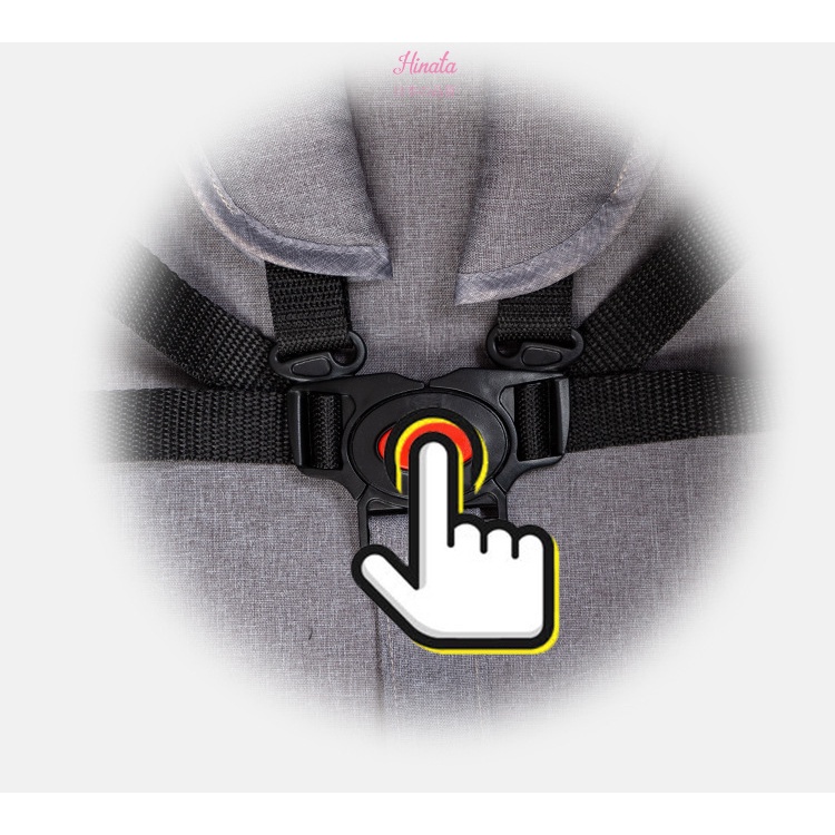 Xe đẩy em bé 2 tư thế ngồi và nằm gọn nhẹ HINATA - chống gù lưng, giảm sóc XD15