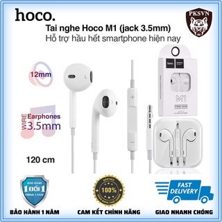 Tai Nghe Chân Tròn Chính Hãng Hoco M1 Thời Trang - Tai Nghe Nhét Tai có Mic jack 3.5mm Cao Cấp - Bảo Hành 12T