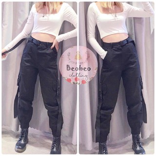 [Ảnh thật] Quần jogger pants đen túi hộp ulzzang