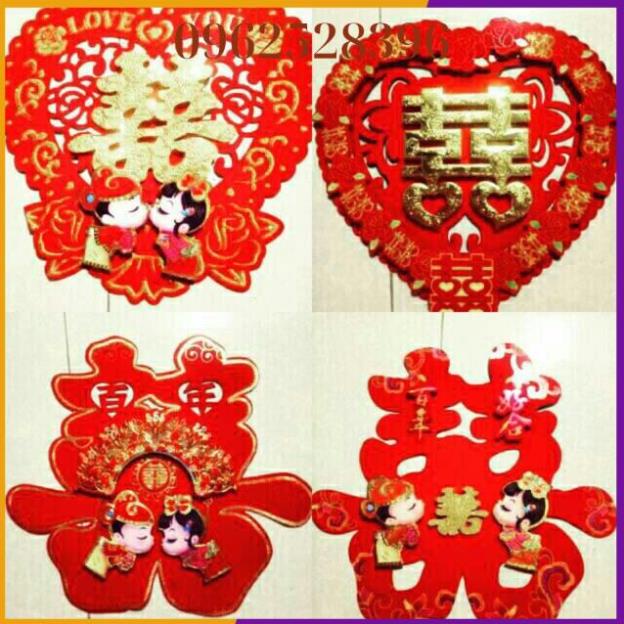 CHỮ HỈ 3D Trang Trí Đám Cưới