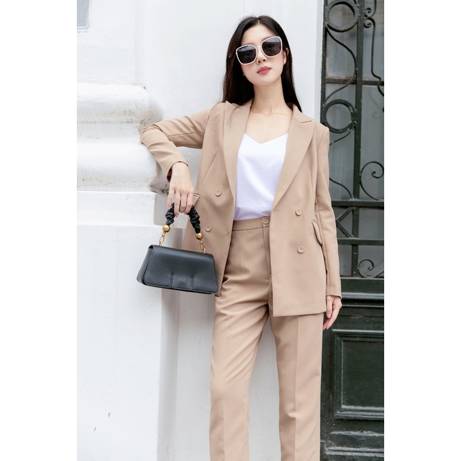 Quần thiết kế dáng baggy màu nâu Grace - MAIIMER