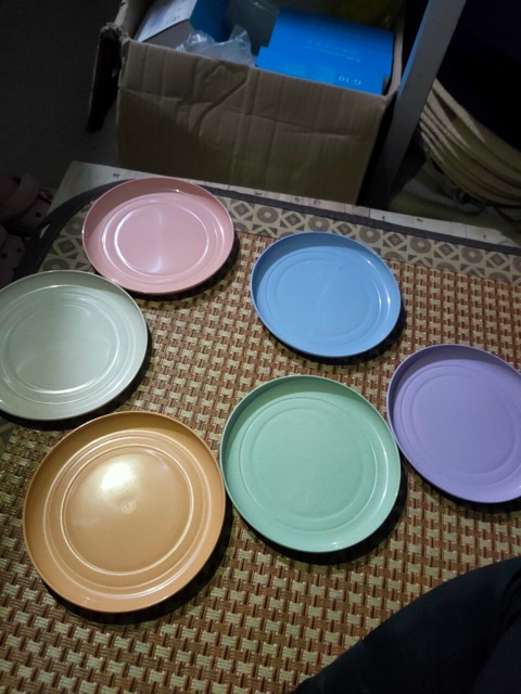 Bộ 6 chiếc đĩa lúa mạch ( 6 chiếc 6 màu cực xinh hàng hot 2020)