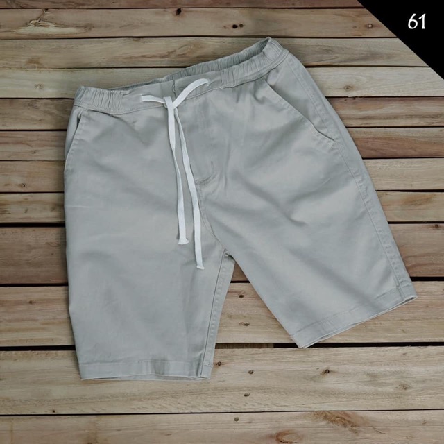 Quần Sooc Nam Chất Liệu Kaki Thun Có Co Giãn Màu Trơn Nhiều Màu