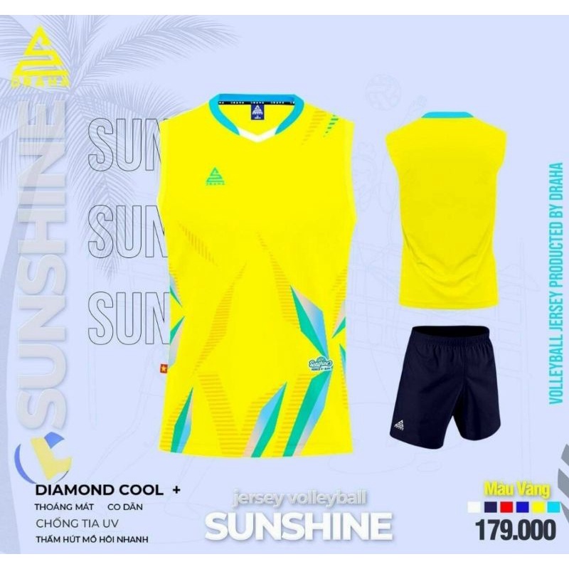 BỘ QUẦN ÁO BÓNG CHUYỀN NAM NỮ SUNSHINE -  SÁT NÁCH