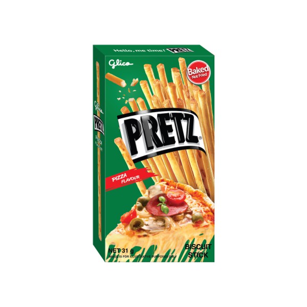 Bánh que mặn Pretz Roast Biscuit Stick Pizza Flavour (31g/hộp) nướng giòn không chiên vị pizza