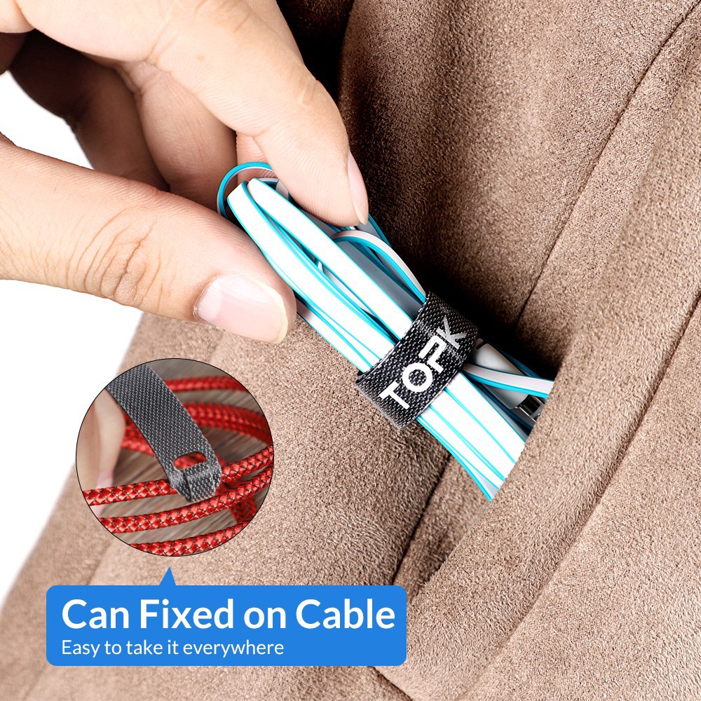 Dây nylon quấn gọn cáp TOPK - Hàng chính hãng