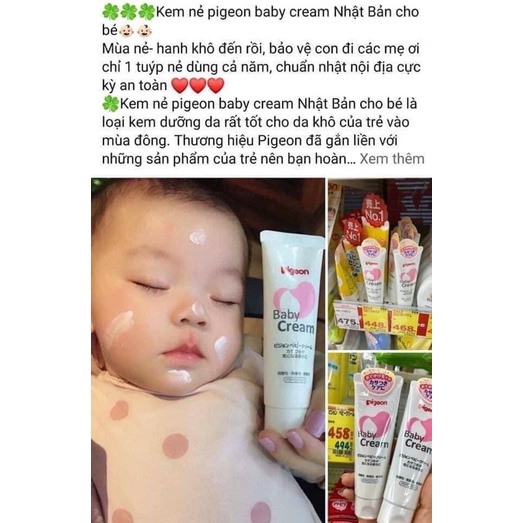 [Hàng Nhật] Kem nẻ Pigeon Baby Cream 50G dưỡng ẩm cho bé (Japan)