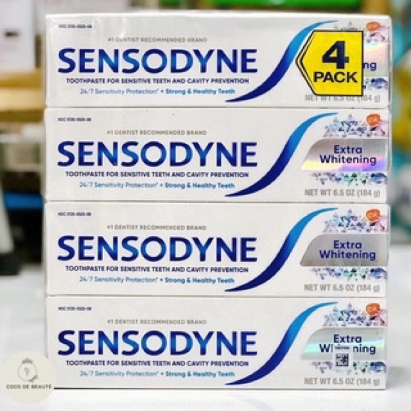 Kem Đánh Răng Sensodyne Mỹ Chống Ê Buốt Và Làm Trắng Răng Sensodyne Extra Whitening 184G