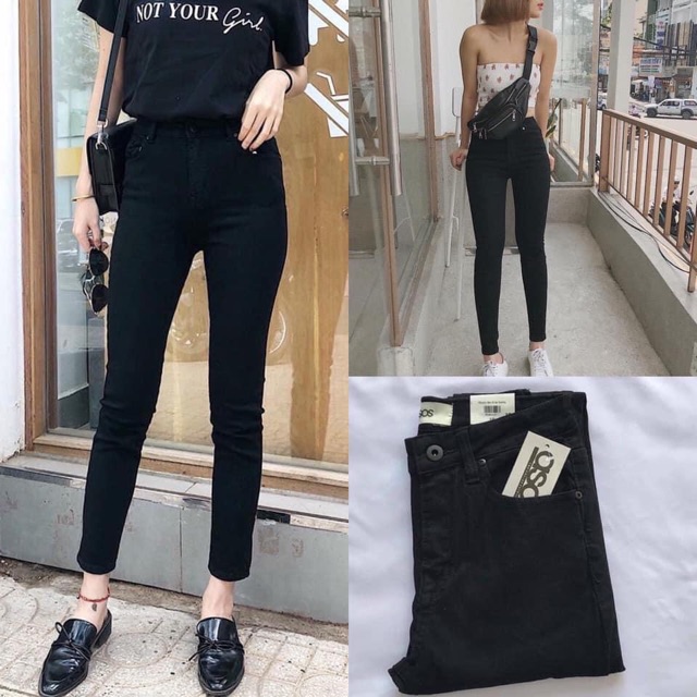 Quần jean skinny cạp cao asos 9 tấc