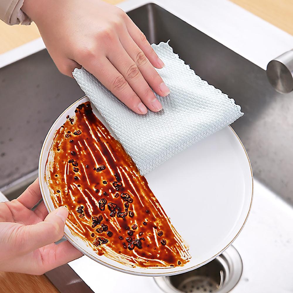 Khăn Lau Chén Dĩa / Kính Bằng Gốm Siêu Thấm Hút Tiện Dụng Cho Nhà Bếp