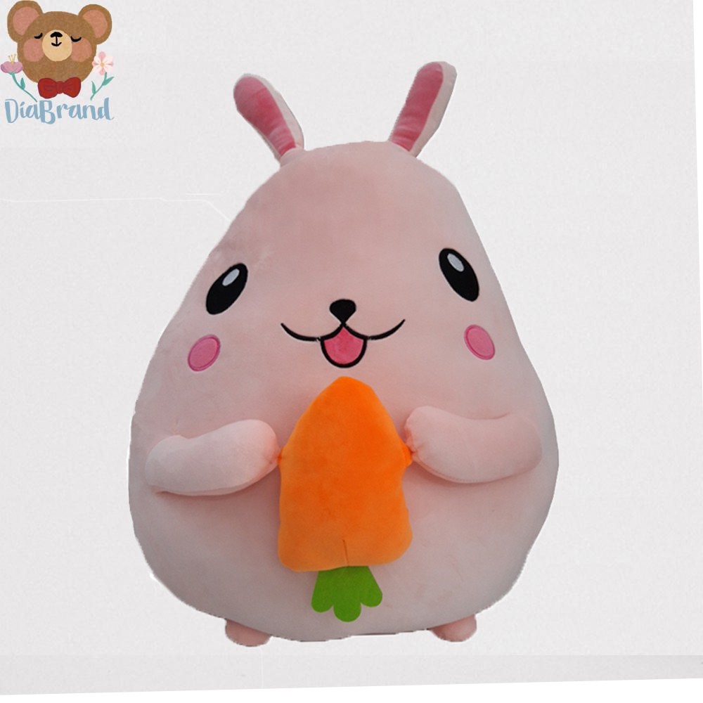 Gấu Bông Thỏ Ôm Cà Rốt Màu Hồng Cute Dành Cho Bé 2 Mẫu 2 Size - Diabrand