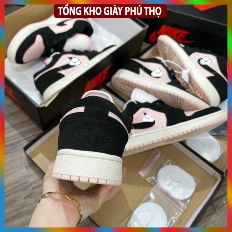 Giày thể thao nữ air Jordan 1 Hồng Đen cổ cao cổ thấp cá tính hot nhất 2021 Full Box