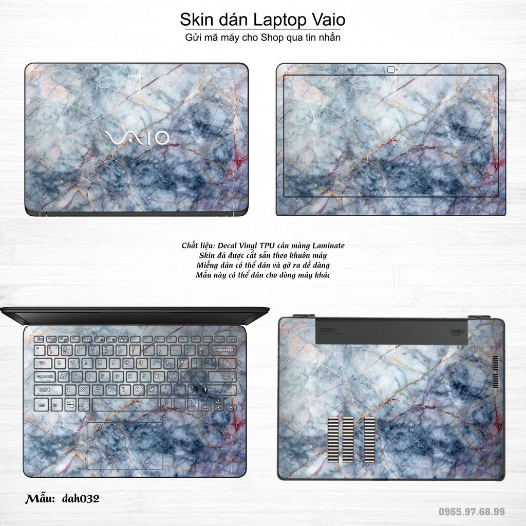 Skin dán Laptop Sony Vaio in hình vân đá _nhiều mẫu 2 (inbox mã máy cho Shop)