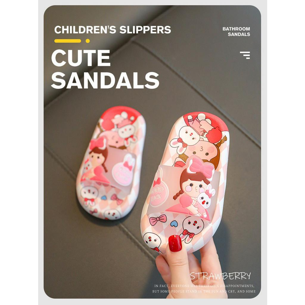 Dép bé gái Dép Đi Trong Nhà Tắm Chống Trượt Họa Tiết Hoạt Hình Dễ Thương Cho Bé