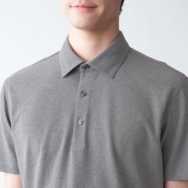 Muji Áo Polo Vải Pique Cool Touch