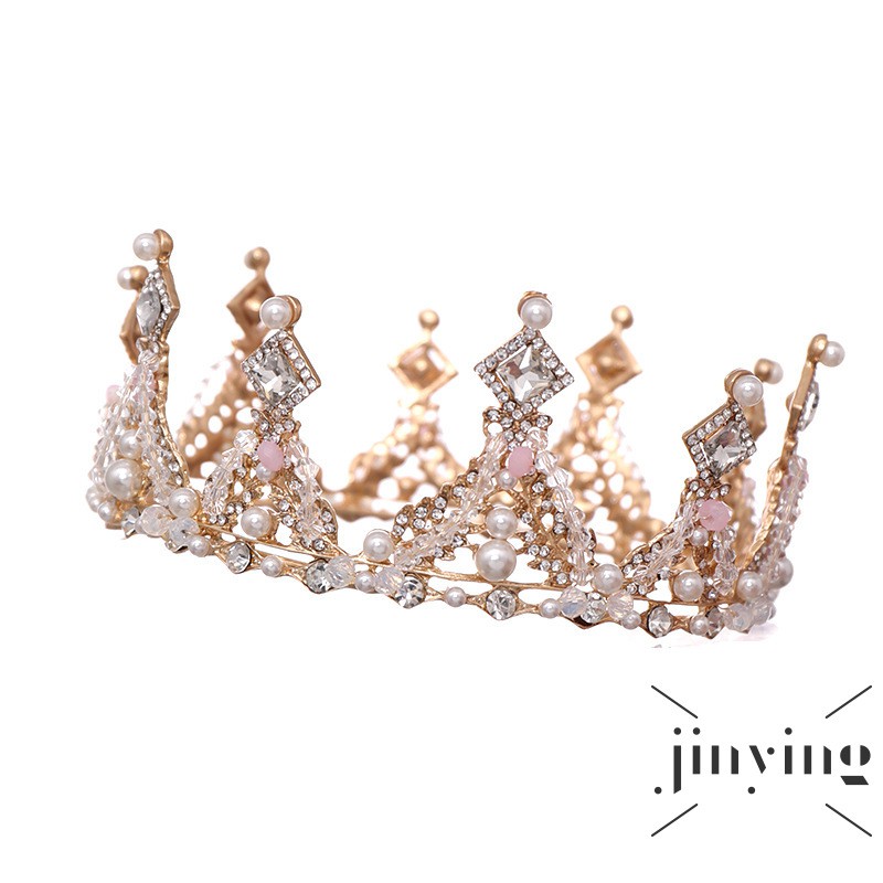 GETNOIVAS Vương miện cài tóc cô dâu đính đá thời trang
