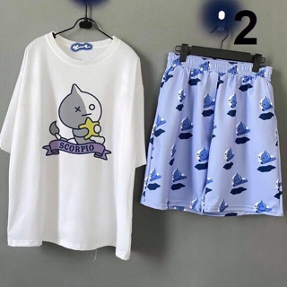 [ CÓ 7 MẪU - COMBO TIẾT KIỆM ] Set áo Van + short Van cảtoon BT21 Unisex