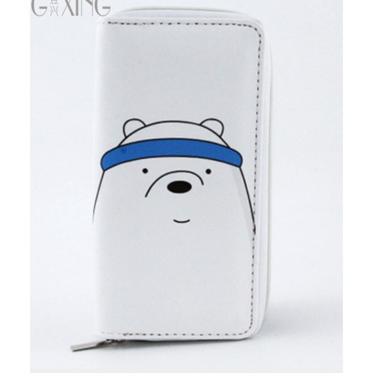 Ví da PU dáng dài hoạ tiết gấu We Bare Bears đáng yêu