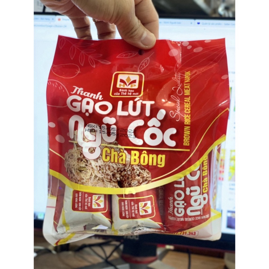 Thanh Bánh Ngũ Cốc Gạo Lức Chà Bông Rong Biển Hỗ Trợ Ăn Kiêng Giảm Cân Giòn Thơm Ngon - Bánh Gạo Lứt