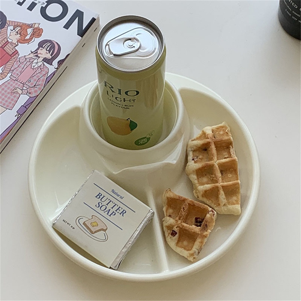 1 Dĩa Đựng Thức Ăn Vặt/Trái Cây/Thức Ăn Sáng Sáng Tạo Cho Học Sinh