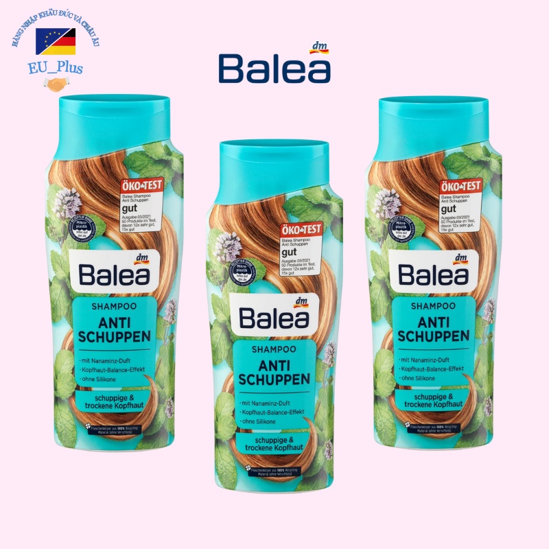 Dầu gội đầu ngăn ngừa gàu, giảm gàu, giảm ngứa, giảm rụng tóc Balea anti schuppen shampoo 300ml