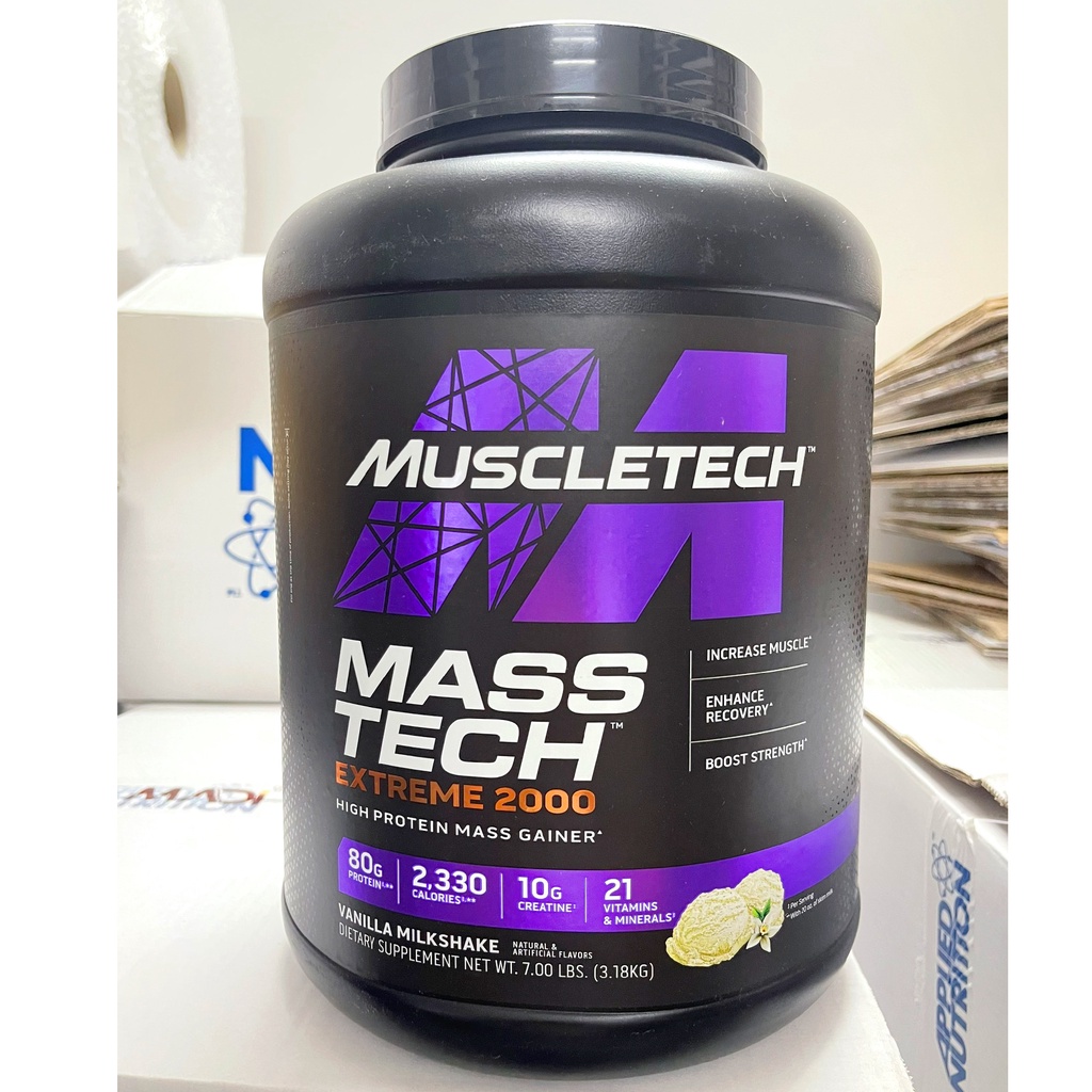 Sữa tăng cân tăng cơ MASS TECH EXTREME 2000 của MuscleTech hương Chocolate - Phân phối chính thức
