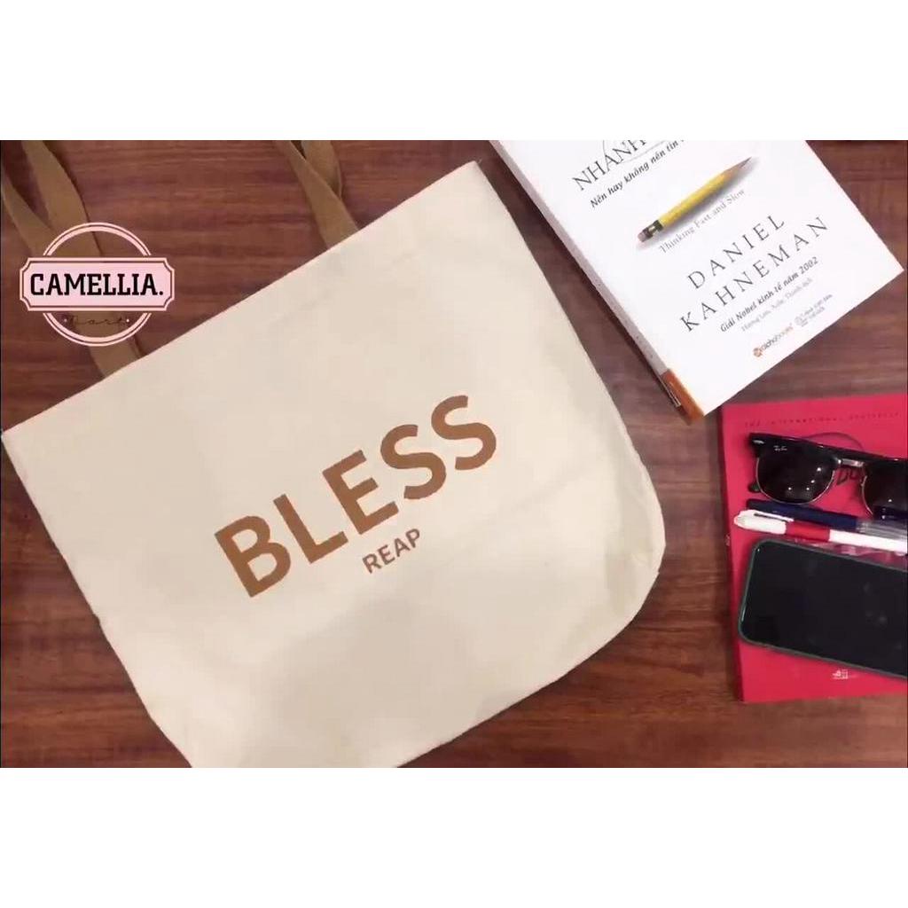 Túi tote vải Canvas đeo vai  cỡ to đi học đi chơi (có khoá miệng, túi phụ) phong cách Hàn Quốc siêu xinh | BigBuy360 - bigbuy360.vn