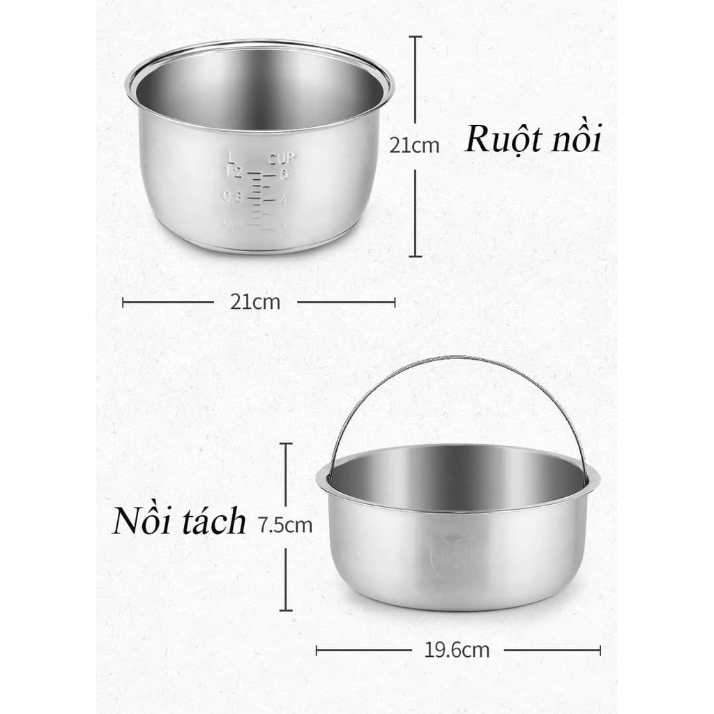 Nồi cơm điện tử, nồi cơm mini tách đường Yoice đảm bảo sức khỏe - có dung tích 3 Lít - lòng nồi chống dính cao cấp | BigBuy360 - bigbuy360.vn