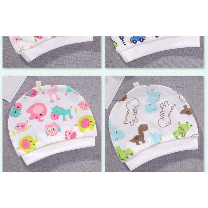 Mũ sơ sinh cho bé cotton mềm mại - Nón cho bé sơ sinh từ 0 đến 4 tháng tuổi
