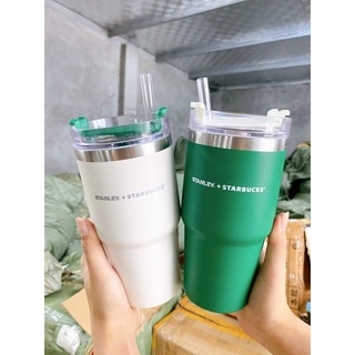 Ly giữ nhiệt starbuck x stanley auth 2 màu xanh trắng cực sang