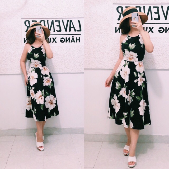 Đầm yếm hoa vnxk