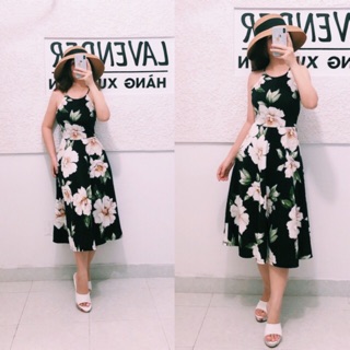 Đầm yếm hoa vnxk