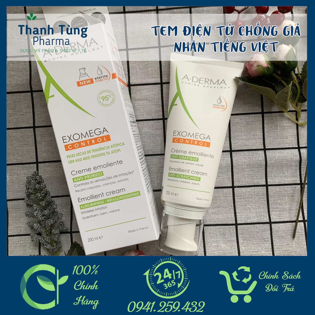 Kem dưỡng ẩm dành cho da khô, an toàn cho da nhạy cảm 50/200ml Nhập khẩu Pháp