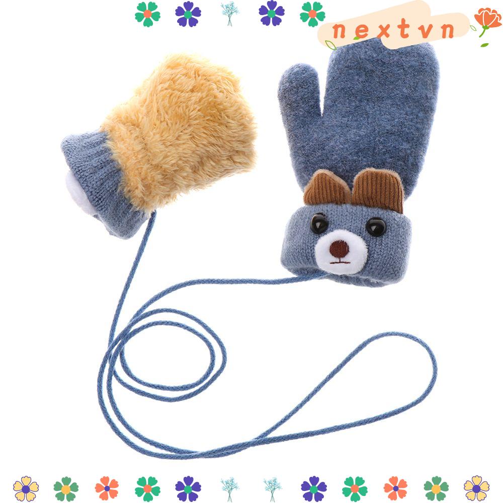 Găng Tay Len Dày Giữ Ấm Cho Bé 0-3 Tuổi