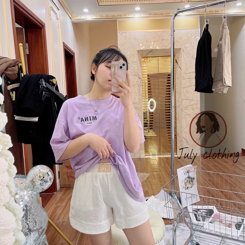 Quần sooc cách điệu chất đũi mát nhà July