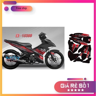 Tem trùm dành cho xe Exciter 150 Recaro đỏ đen nhám