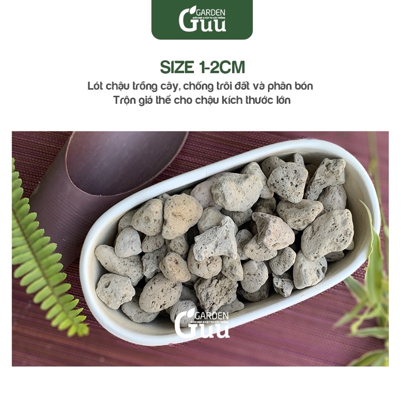 Đá Bọt Pumice Indonesia Trộn Đất Trồng Sen Đá Xương Rồng Cây Lan Đá Núi Lửa Giữ Ẩm Cho Đất Trồng Cây