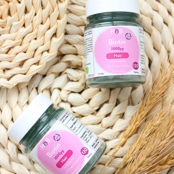 Viên Uống Kích Thích Mọc Tóc H&amp;B Biotin 120 Viên
