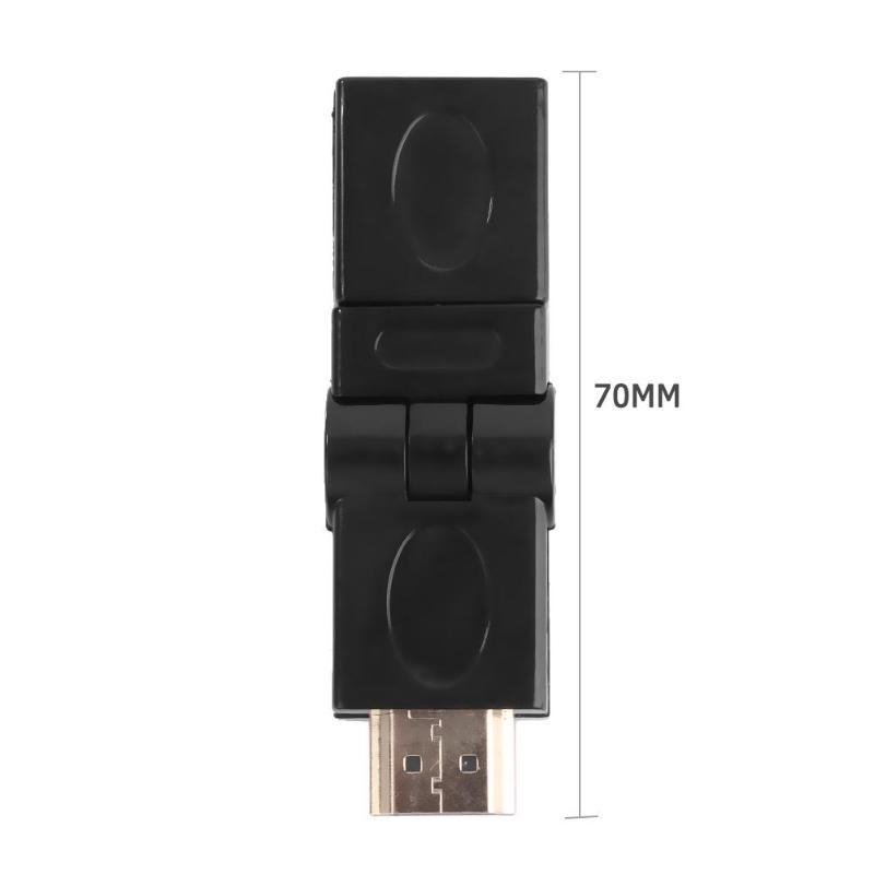 Mini HDMI 1.4 Angle Type HDMI Male to Female 90 180 360 Degree Rotary Adapter Supports 720i 720P 1080i 『Vrru 』
