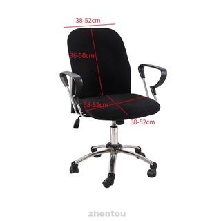 2 Pieces Solid Home Protective Washable Replacement Stretch Four Seasons Office Chair Cover