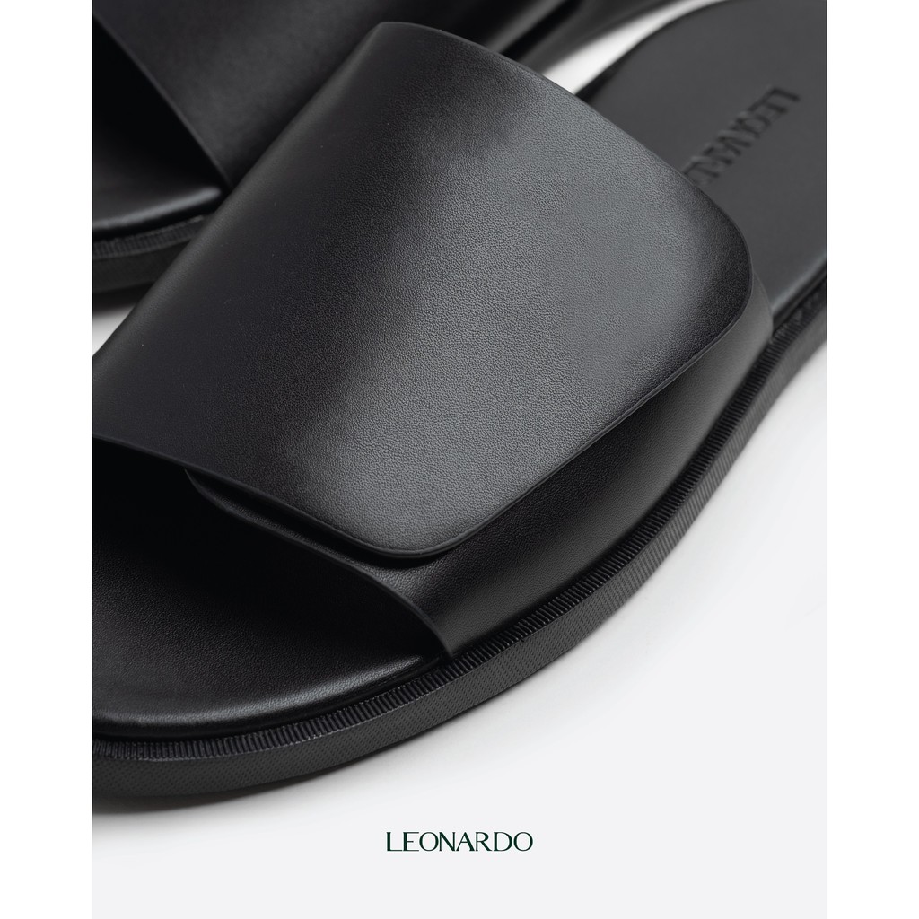 Dép quai ngang Tanjun Slides da Microfiber thương hiệu Leonardo