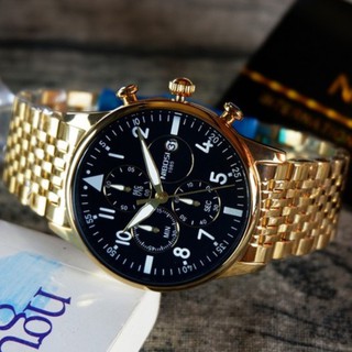 Đồng Hồ Nibosi Nam Chính Hãng Fullbox Chạy 6 KIm Dây Thép Không Gỉ Có Lịch Size 43mm Tặng Pin Kèm Phiếu Mua Hàng 49k
