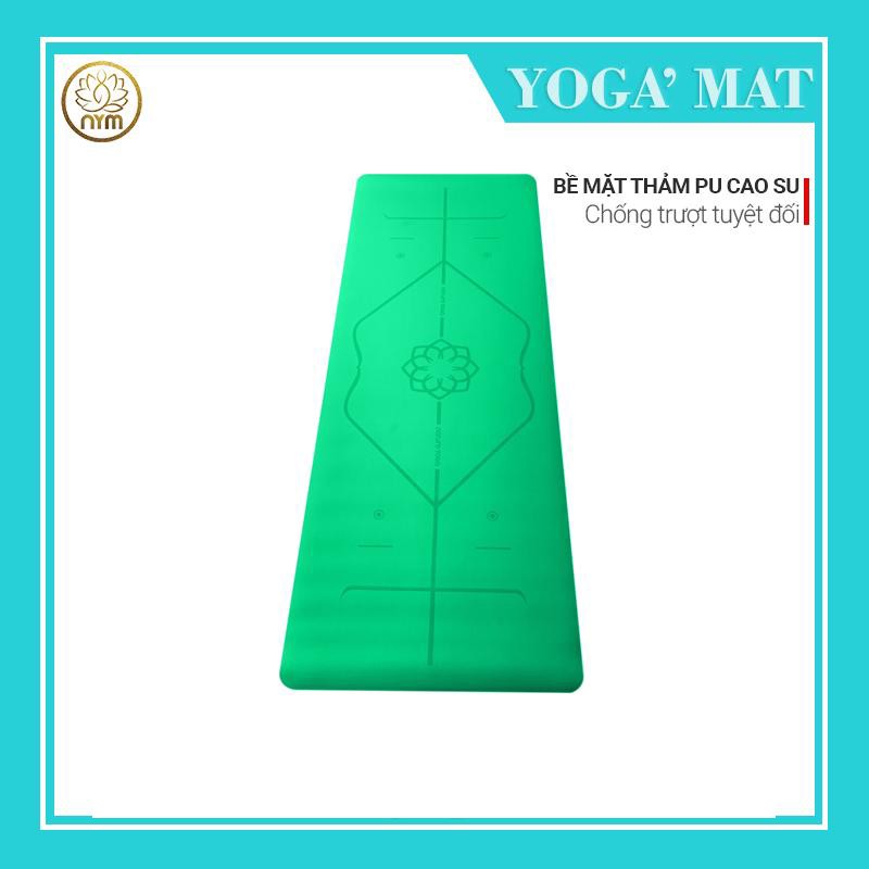 Thảm Yoga Cao Cấp PU Định Tuyến Cao Su Tự Nhiên Cao Cấp ( Túi cao cấp Tặng Kèm)