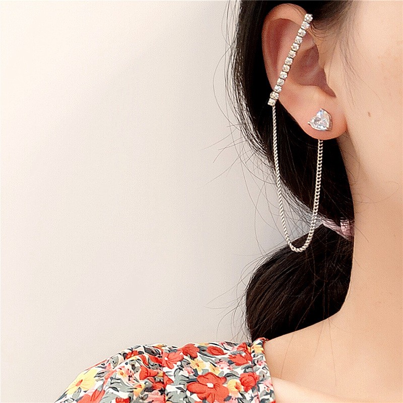 Tặng kèm hộp đựng Bông tai kẹp vành tai đeo một bên phong cách Hàn quốc- trang sức Bemery