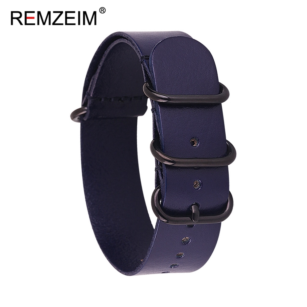 Dây Da Đồng Hồ Đeo Tay 14mm 16mm 18mm 20mm 22mm 24mm Đơn Giản Cổ Điển