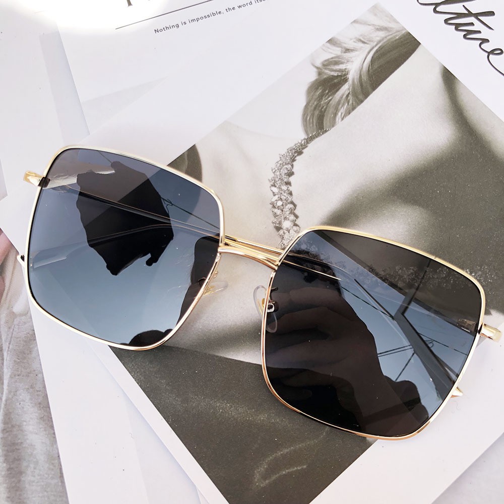 Kính mát gọng vuông kính thời trang chống nắng phong cách cổ điển cho nam cực chất -VUÔNG ĐEN